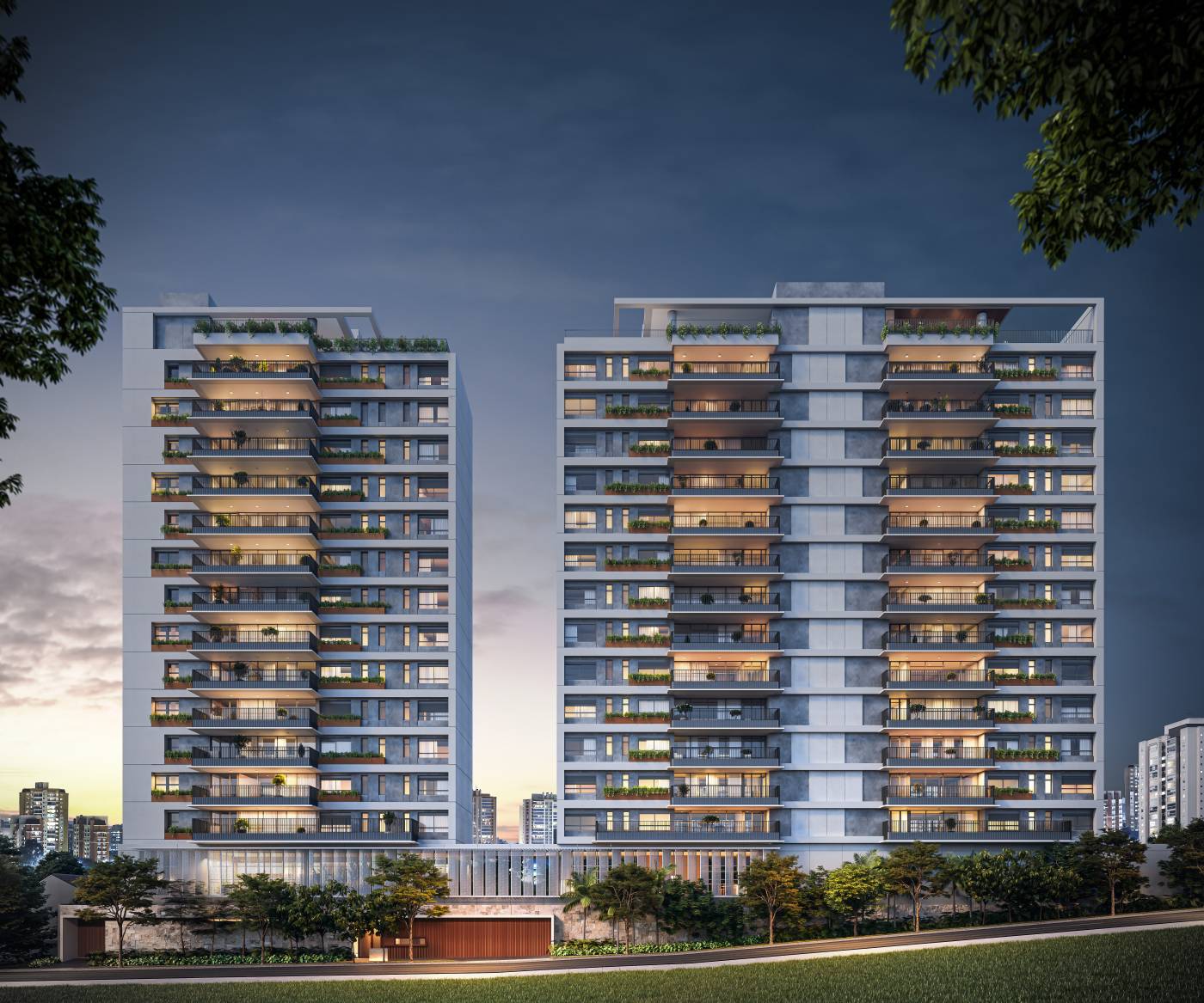 Perspectiva ilustrada da Fachada