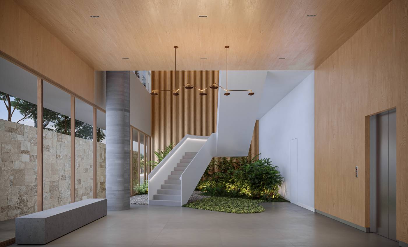 Perspectiva ilustrada do Hall