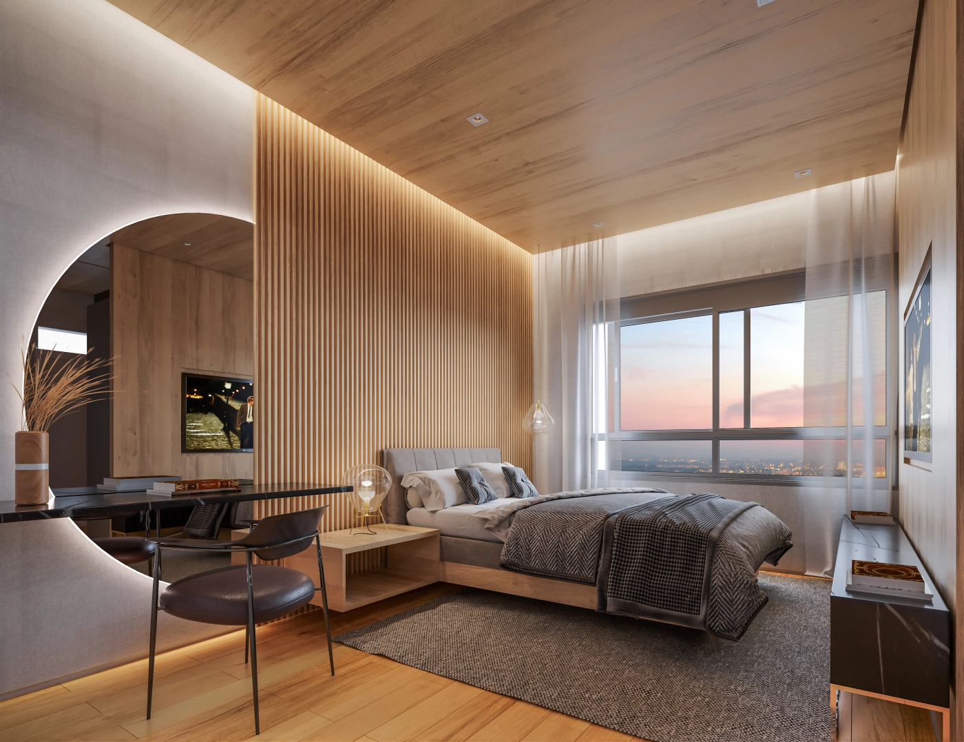 248 m² - Perspectiva ilustrada da Suíte Master