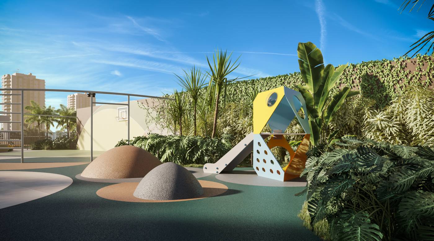 Perspectiva ilustrada do Playground