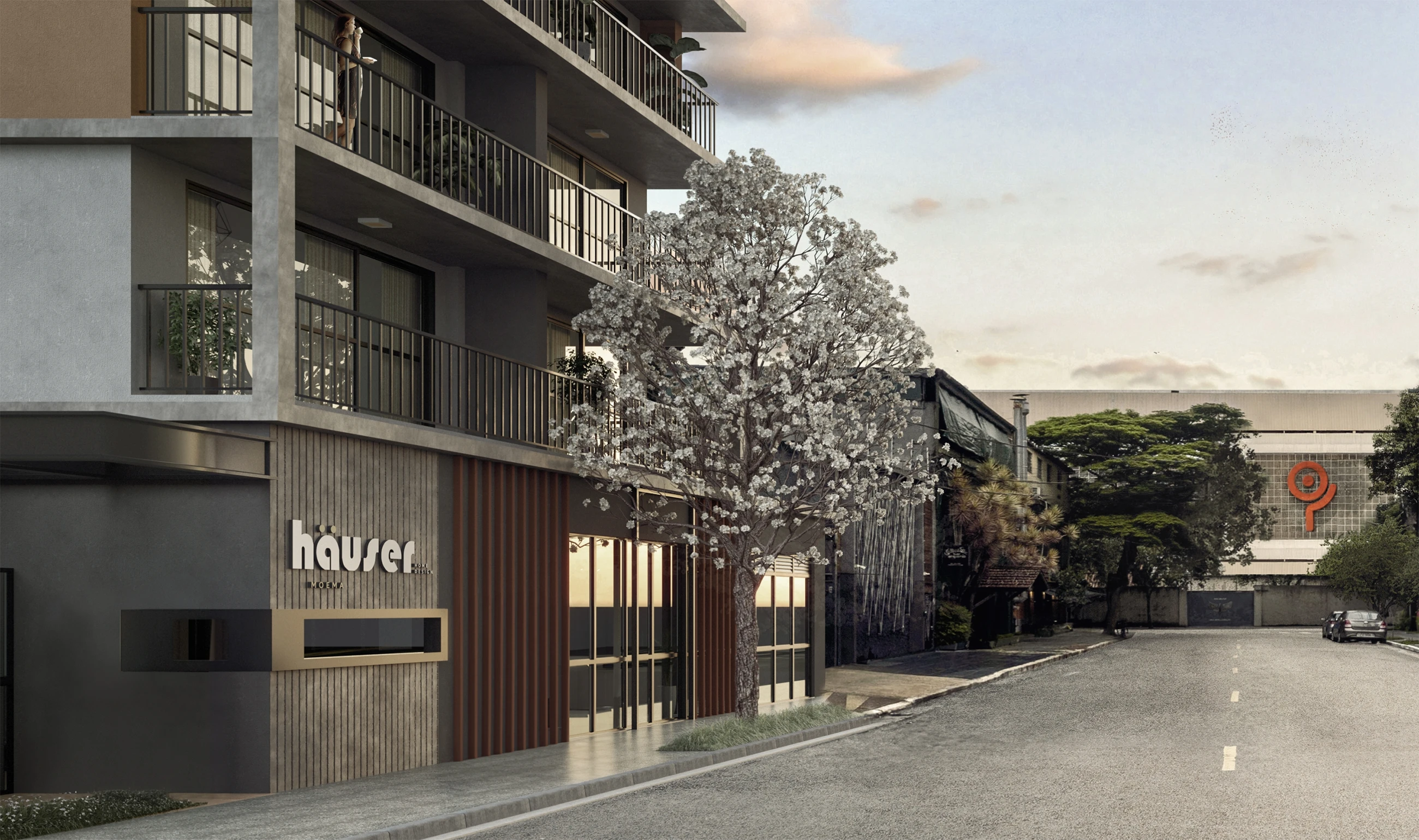 Perspectiva ilustrada do Acesso