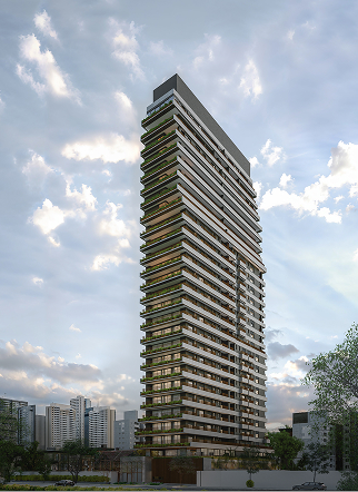 Perspectiva ilustrada da Fachada