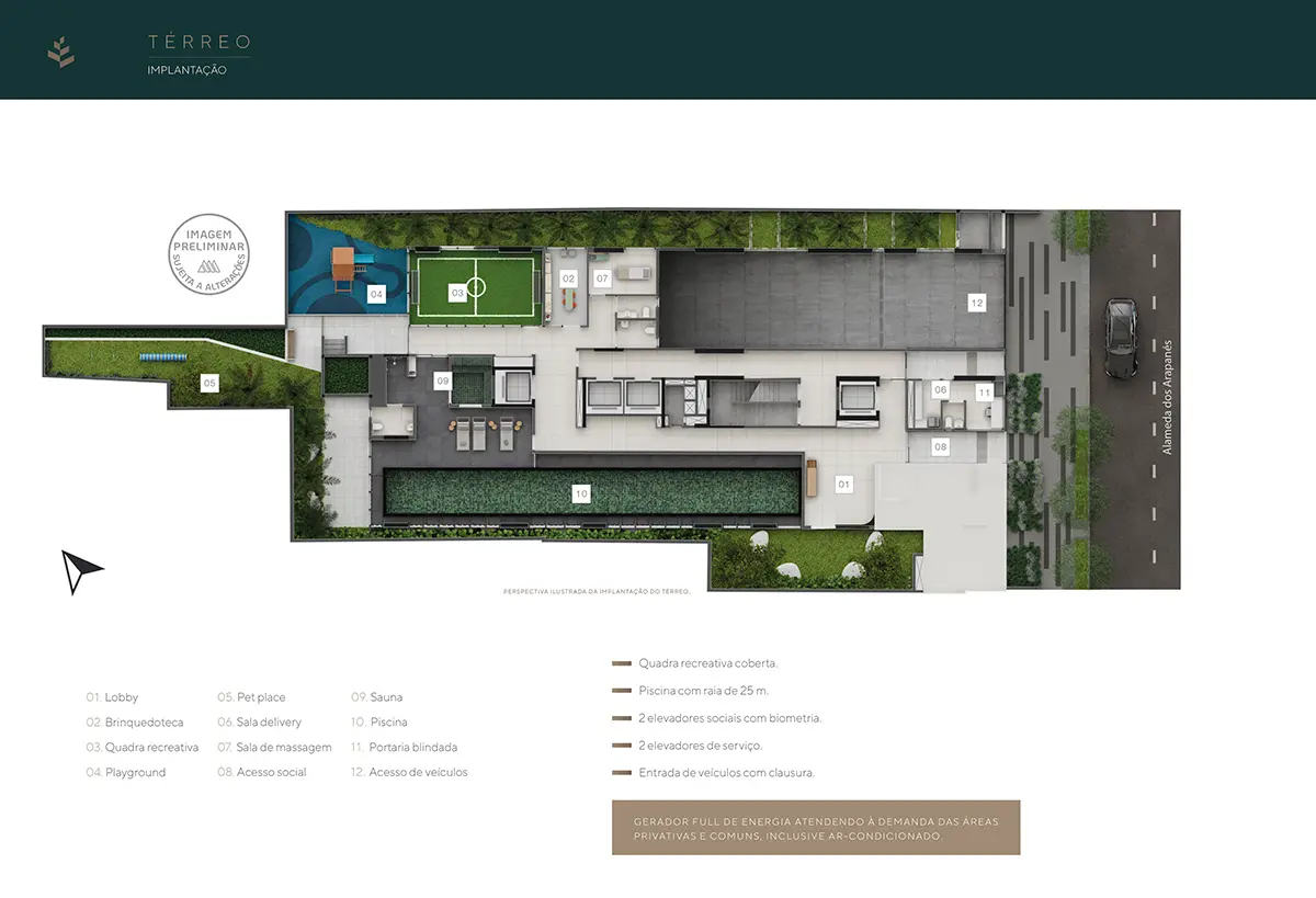 Implantação térreo