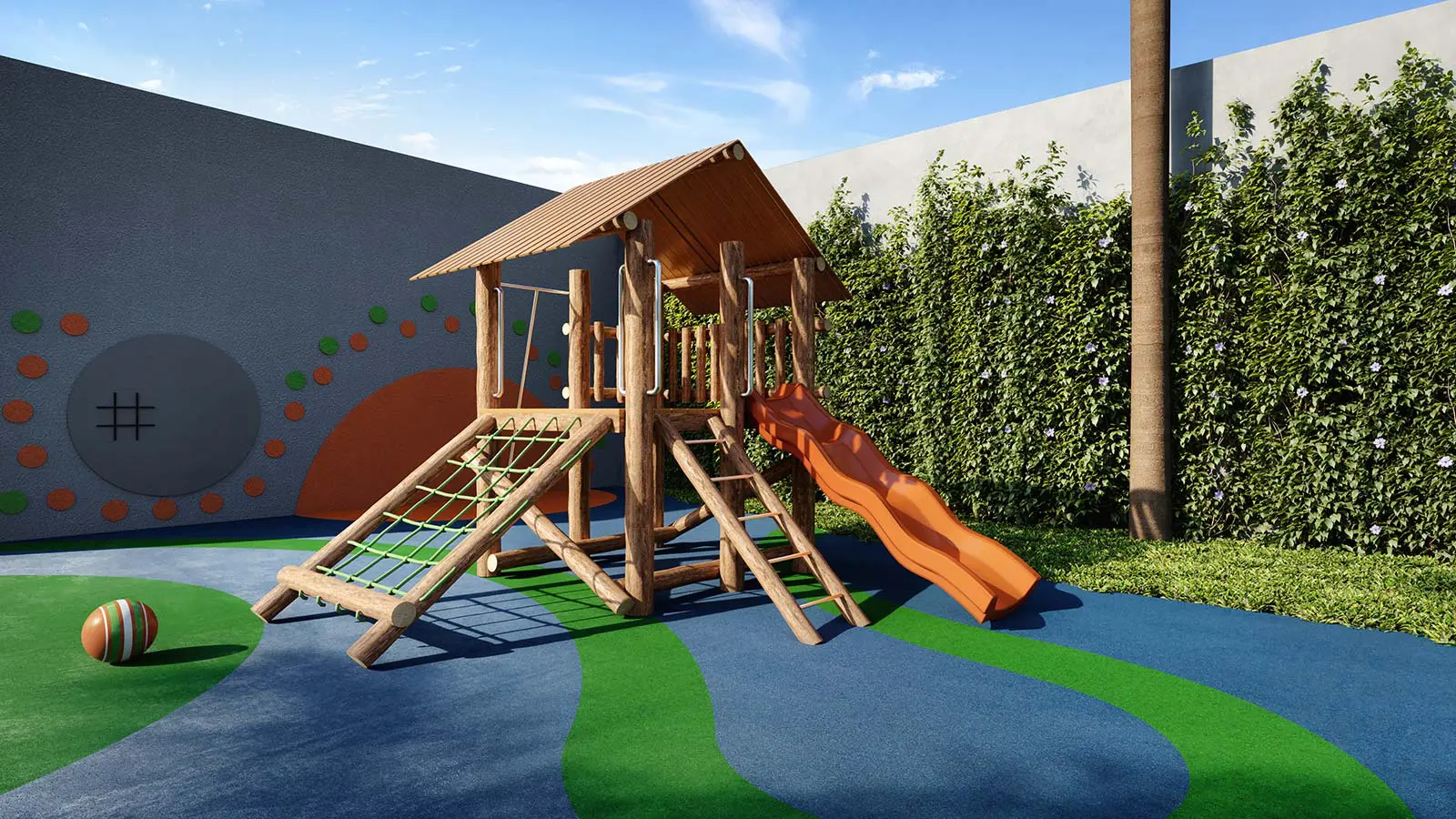 Perspectiva ilustrada do Playground